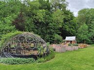 Gartenbereich Werkstatt Ofen